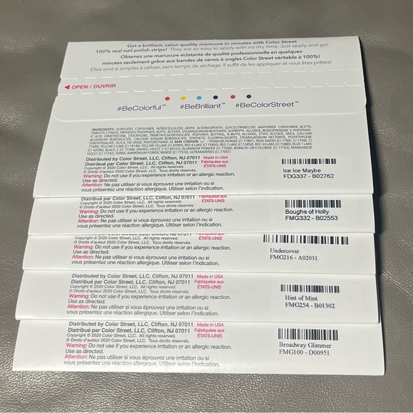 5 Sets of Color Street Nails, New in Original Packaging. Smoke Free Home. - Picture 2 of 2